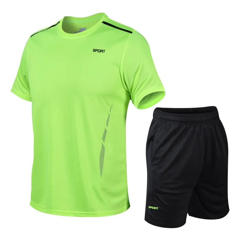 Ensemble Sport Homme 2 Pièces – Séchage Rapide & Respirant | Running, Fitness, Randonnée