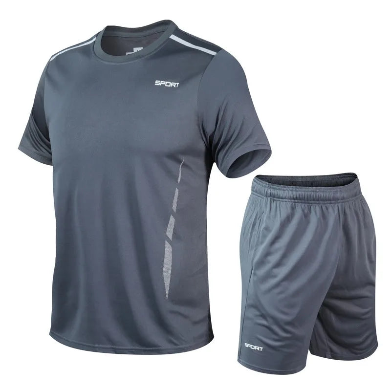 Ensemble Sport Homme 2 Pièces – Séchage Rapide & Respirant | Running, Fitness, Randonnée
